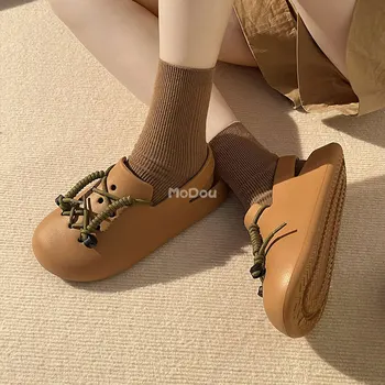 Mo Dou 2022 Yaz Yeni Stil bahçe ayakkabısı Ev Ve Açık kadın Sandalet Kaymaz Aşınmaya Dayanıklı Taban Nefes erkek terliği 1