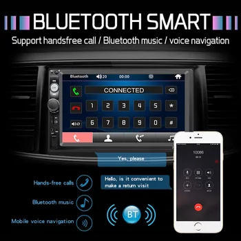 2 DİN Araba Radyo 7 İnç Bluetooth Autoradio Multimedya oyuncu dokunmatik ekranı Radyo Ayna Bağlantı Otomatik Ses Araba Stereo MP5 USB TF FM
