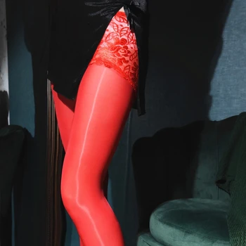 Tek Parça Dantel Külot İpek Çorap Kadın Seksi Yağ Parlak Şeffaf Tayt Retro Patchwork Külotlu Dikişsiz İç Çamaşırı