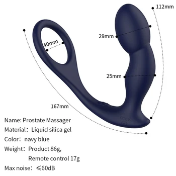 Prostat Masajı Anal Plug Vibratör Anal Oyuncaklar Yetişkinler İçin 18 Erkek Masturbator Gecikme Boşalma Halkası Seks Oyuncakları Erkekler için Seks Ürün