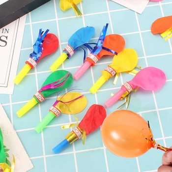 24 ADET Renkli Balon Düdük Üfleme Ejderha Çocuklar Doğum Günü Partisi Iyilik Mevcut Hediye Hatıra Hediyeler çocuk oyuncakları Dolgu 1