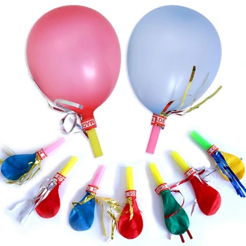 24 ADET Renkli Balon Düdük Üfleme Ejderha Çocuklar Doğum Günü Partisi Iyilik Mevcut Hediye Hatıra Hediyeler çocuk oyuncakları Dolgu 2