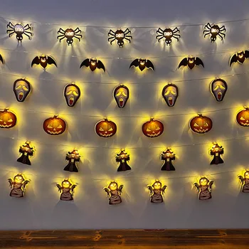 2 M Yeni Cadılar Bayramı dekoratif ışıklar dize Led parti Atmosferi perili ev Sahne Kabak Kafatası Sihirbazı Şekil 3