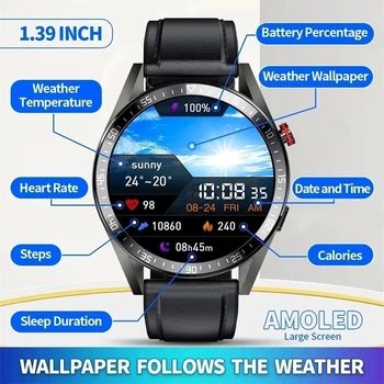 SACOSDİNG Yeni Akıllı izle Erkekler AMOLED HD Ekran Bluetooth Çağrı 8G Yerel Müzik Smartwatch Huawei Xiaomi İçin Destek TWS Kulaklık 3