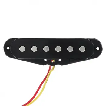 Siyah Tek Bobin Ses Pickup Ceramicfor Malzeme 6 Strings Elektro Gitar güçlü büyütme fonksiyonu İle