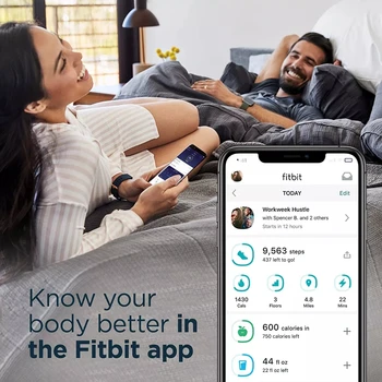 100 % Orijinal Fitbit Versa 2 akıllı saat Erkekler için Tam Dokunmatik Ekran Spor Spor İzle Su Geçirmez Android İçin 4