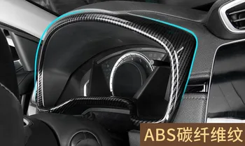 ABS Krom / Karbon Fiber / Şeftali ahşap tahıl Dashboard Dekoratif krom çerçeve Trim Araba Styling Honda CRV Için CR-V 2017 2018