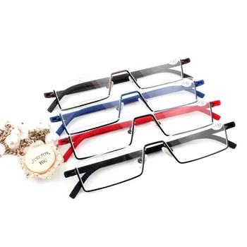 Erkekler Moda Rahat ışık Yarım Çerçeve okuma gözlüğü TR90 Reçine Katlanabilir Presbiyopik gözlük Unisex Kadınlar için okuma gözlüğü Erkekler 1