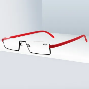 Erkekler Moda Rahat ışık Yarım Çerçeve okuma gözlüğü TR90 Reçine Katlanabilir Presbiyopik gözlük Unisex Kadınlar için okuma gözlüğü Erkekler 3