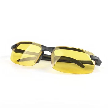 Gece görüş gözlüğü Çerçeve Güneş Gözlüğü Erkekler Açık Spor güneş gözlüğü Gündüz Gece Görüş Sürücü Gece Gözlük