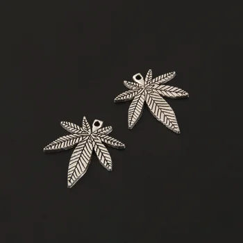 10 Adet Gümüş Renk Ginkgo Biloba Takılar Akçaağaç Yaprağı Yaprakları Kolye El Yapımı Yeşil Doğa Bileşen Takı Yapımı Aksesuar