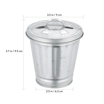 Mini Masaüstü çöp kutusu Küçük Saksı Metal çöp tenekesi kalemlik Masa Üstü çöp tenekesi Atık Kağıt Sepeti 9. 5x9x6. 3cm