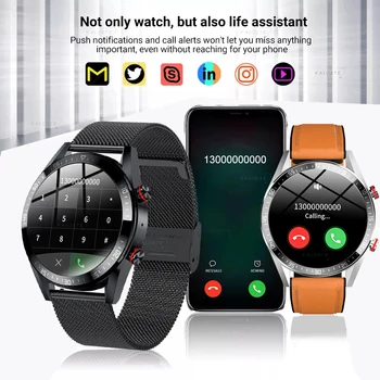 2022 Yeni 454 * 454 Ekran akıllı saat Adam izle Her Zaman Ekran Zaman Bluetooth Çağrı Yerel Müzik Smartwatch Erkekler İçin Android IOS 4