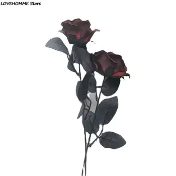 Gotik Siyah Gül Yapay Çiçekler Simülasyon Çiçekler Sevgililer Güller Çiçekler 2