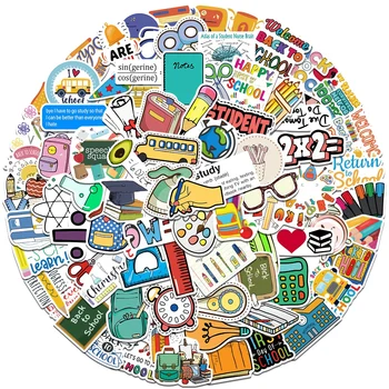 10/50/100 adet okula dönüş Çıkartmalar Bilim Matematik Karalama Defteri Okul Sticker Öğrenciler Çocuklar için Öğretmen Çıkartmaları Sınıf Dekor için