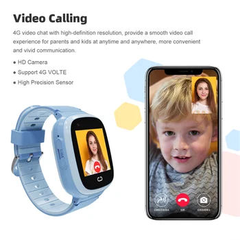 2022 GPS Smartwatch Çocuklar İçin SOS Çağrı 4G Telefon HD Kamera Spor Su Geçirmez Saatler Pembe Erkek kız akıllı saat Reloj İnteligente 3