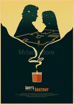 Grey's Anatomy yüksek kaliteli Kraft Kağıt Retro Poster Vintage poster duvar Dekor / Mutfak / Oturma Odası Dekoratif Boyama