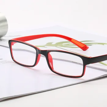 Elbru Ultralight okuma gözlüğü Kadın ve Erkek Retro Kare Reçine Presbiyopi Gözlük Unisex Görüş Bakım Gözlük+1+1.5+2+2.5+3+4 1
