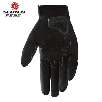 Motokros eldivenleri Scoyco MC12 Tam Parmak Karbon Güvenlik motosiklet eldivenleri Bisiklet Yarışı Sürme koruyucu eldivenler Alp Eldiven