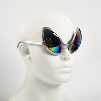 Komik yabancılar kostüm gözlük gökkuşağı Lensler güneş gözlüğü Cadılar Bayramı Partisi sahne