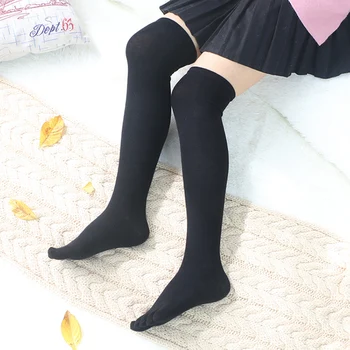 Beş Parmak Diz Çorap Kadın Pamuk Uyluk Yüksek Diz Üzerinde Çorap Bayanlar Kızlar için 2023 Sıcak Uzun Çorap Seksi Medias