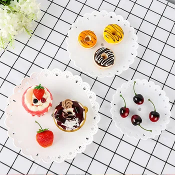 Avrupa Üç Katmanlı Kek Standı Parti Düğün Tatlı Masa Şeker meyve tabağı Kek Kendi Kendine Yardım Ekran Ev Masa Dekorasyon Tepsileri