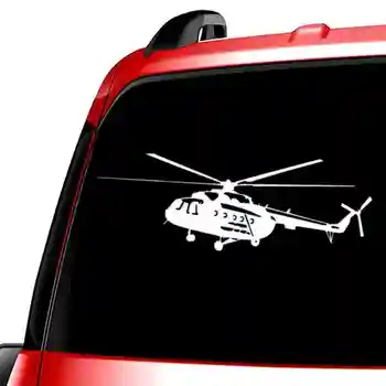 Komik Helikopter Mi-8 Uçak Araba Sticker Otomobiller Motosikletler Dış Aksesuarlar Vinil Çıkartması 4