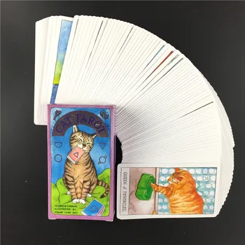 Pagan Kedi Oracle Tarot Kartları Astroloji Kehanet Kader Aile Toplama Oyun masa üstü Oyunu İngilizce Sürüm 10. 3x6cm