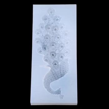 Tavuskuşu Şekli 3D Silikon Kek Kalıbı Karikatür Kek Araçları Sabun Kalıp Kek Dekorasyon Tavuskuşu Fondan