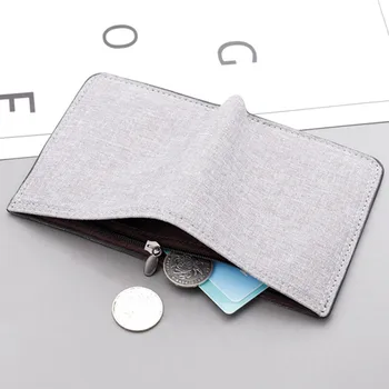 Erkek Cüzdan Katı Basit Tuval Para Kartları Çanta Ultra-ince Mini Katlanır Para Çantalar Eğlence Iş Taşınabilir küçük cüzdan Yeni