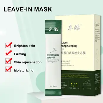 20 ADET / kutu Kore Kollajen Sıkılaştırıcı Maske Gece Yüz Maskesi Nemlendirici Yüz Maskeleri Cilt Bakımı Yıkama-Ücretsiz Satış