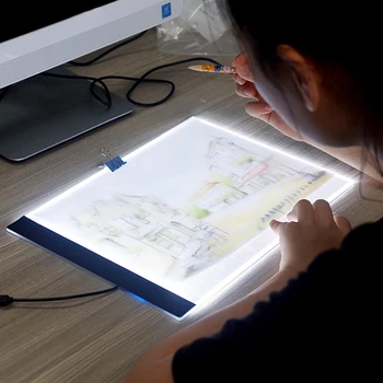 A4 LED Elmas Boyama Lightpad Tablet Ultra İnce 3.5 mm Ped için Geçerli AB / İNGİLTERE / AU / ABD / USB Fişi Nakış la casa de papel serisi 2