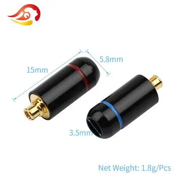 QYFANG Altın Kaplama Bakır Fiş Kulaklık Pin Metal Adaptör Kablosu Konektörü Ses Jakı UE900 SE535 SE215 W10CX W20 W30 Kulaklık 2