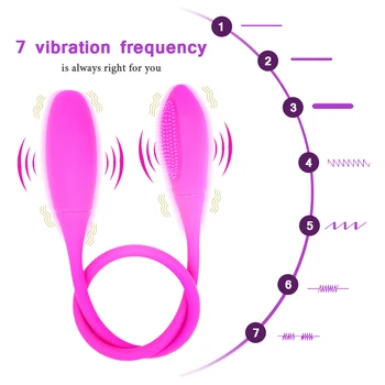 Çift Yapay Penis Anal Vibratör Kadınlar için Seks Oyuncakları Klitoris Stimülatörü Butt Plug Titreşimli Yumurta Şarj Edilebilir Yetişkin Masturbator Sexo 2