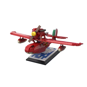Moc Anime Serisi Porco Rossoed Kırmızı Domuz Deniz Uçağı Savoia S‧21 Flogore Yapı Taşı Macchi M. 33 Uçak Fighter tuğla oyuncaklar Hediyeler