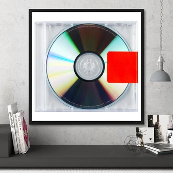 Kanye Westb Yeezus Müzik Albüm Kapağı Posteri Baskılar Sanat tuval Boyama Duvar Oturma Odası Ev Dekor (Çerçeve Yok)