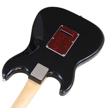 ST Elektrik Gitar 39 İnç Metalik Kırmızı Parlak Basswood Vücut 6 Dize Akçaağaç Boyun 22 Frets Elektro Gitar 4
