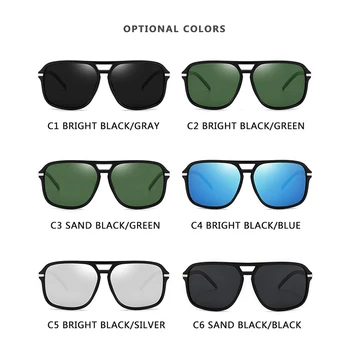 Moda Erkekler Serin Kare Stil Degrade Polarize Güneş Gözlüğü Sürüş Vintage Marka Tasarım Ucuz Gözlükleri Óculos De Sol 3