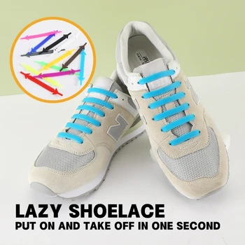 12 adet/takım Silikon Elastik Ok Tipi Ayakabı Hiçbir Kravat Ayakkabı Bağı Erkekler Kadınlar için Bağlama Kauçuk düz ayakkabı Zapatillas