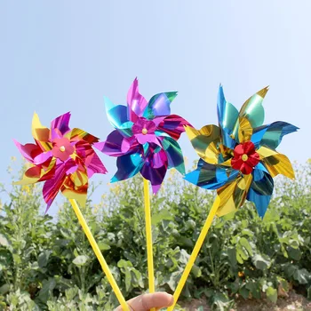 10 Adet Plastik Fırıldak Fırıldak Rüzgar fırıldak oyuncağı Bahçe Çim Parti Dekor Çocuklar için Doğum Günü Partisi İyilik Pinata Dolgu Tedavi Çantası 3