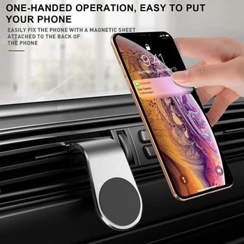 GTWIN Metal Manyetik araç telefonu tutucu Mini Hava Firar sabitleme kıskacı Mıknatıs telefon standı iPhone Samsung Xiaomi Akıllı Telefonlar İçin Araba 2