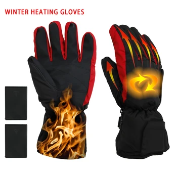 Kış ısıtma eldivenleri pamuk elektrikli ısıtmalı eldiven termal ısıtma el ısıtıcı pil şarj bisiklet kayak yürüyüş açık