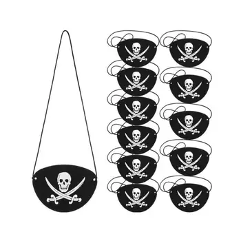 5 Adet Korsan Göz Yamalar İskelet Göz Maskesi Keçe Bir Göz İskelet Kaptan Göz Yamalar Cadılar Bayramı Korsan Tema Parti Dekorasyon