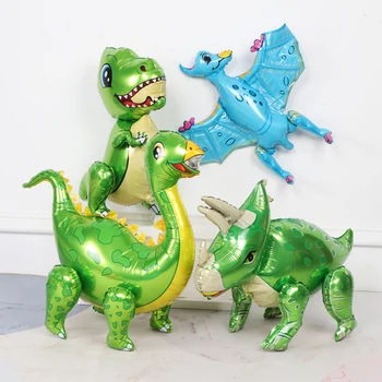 1 Adet 3D Büyük şişirme Dinozor Balon Jurassic Dünya Parti Balonları Dinozorlar Doğum Günü Partisi dekorasyon balonu Çocuk çocuk Oyuncakları