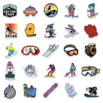50 adet Kayak Spor Açık Kış Sticker Çocuk Hediye DIY Kaykay Bagaj Buzdolabı Dizüstü Graffiti süslü çıkartmalar F4 0
