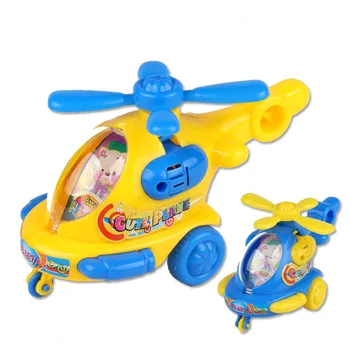 1 Adet Klasik Karikatür Halat Helikopter Çocuk Eğlence Wind-up Oyuncaklar Sevimli Dönen Pervane Araçlar Oyuncak детские игружки