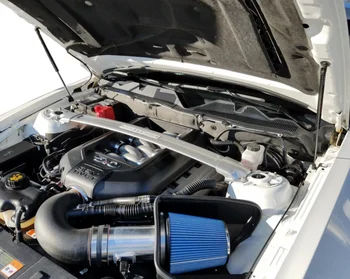 Ford Mustang 2010-için Ön Kaput Bonnet Değiştirmek Gaz Struts Asansör Şok Damperleri Emici Çubuk Prop Bar Karbon Fiber 4