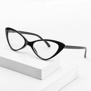 Moda Kedi Gözler okuma gözlüğü Ultra Hafif Küçük Çerçeve Şeffaf Lens Presbiyopik Gözlük Kadın Erkek okuma gözlüğü 0