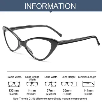 Moda Kedi Gözler okuma gözlüğü Ultra Hafif Küçük Çerçeve Şeffaf Lens Presbiyopik Gözlük Kadın Erkek okuma gözlüğü 1