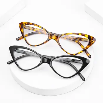Moda Kedi Gözler okuma gözlüğü Ultra Hafif Küçük Çerçeve Şeffaf Lens Presbiyopik Gözlük Kadın Erkek okuma gözlüğü 2